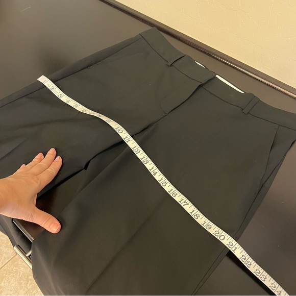 Theory Emery women’s Black Wide Leg Pants wool blend size 10 career pants - Picture 9 of 14